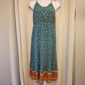 Sz L Boho Maxi Dress
